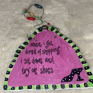 Deb Peter’s 👠Hand Painted Slate “Try on Shoes”